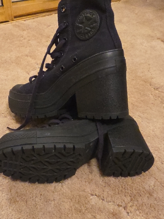 Converse Women's Platform High-Top Boots in Dark Navy - Picture 7 of 7